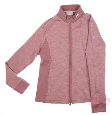 New W/ Logo Womens KJUS Lara Techwool Jacket Large L Pink MSRP $249
