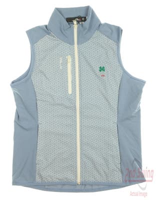 New W/ Logo Womens Ralph Lauren RLX Golf Vest Medium M Blue MSRP $168