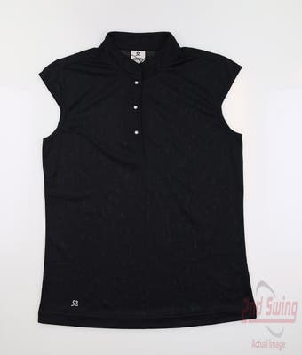 New Womens Daily Sports Sleeveless Polo X-Large XL Navy Blue MSRP $90