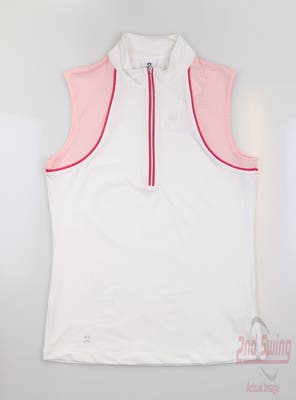 New Womens Daily Sports Sleeveless Polo X-Small XS White MSRP $86