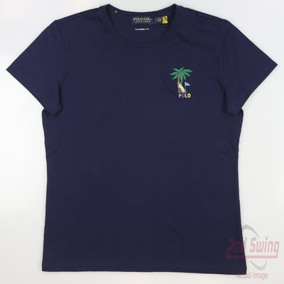 New Womens Ralph Lauren Golf T-Shirt Small S Navy Blue MSRP $65