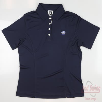 New W/ Logo Womens Footjoy Golf Polo Small S Navy Blue MSRP $69