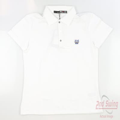 New W/ Logo Womens Ralph Lauren RLX Golf Polo X-Small XS White MSRP $90