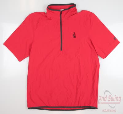 New W/ Logo Mens Under Armour Wind Breaker Small S Red MSRP $85