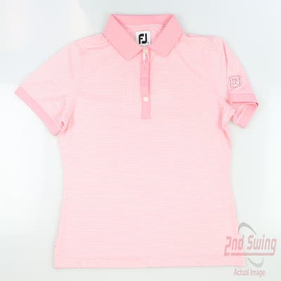 New W/ Logo Womens Footjoy Golf Polo X-Small XS Pink MSRP $80