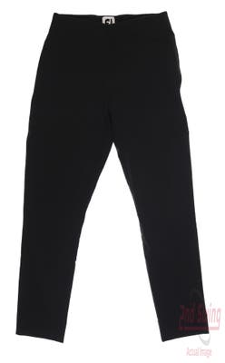 New Womens Footjoy High Waisted Cropped Pants X-Small XS Black MSRP $95