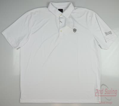 New W/ Logo Mens Greg Norman Golf Polo XX-Large XXL White MSRP $50