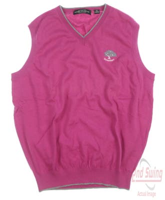 New W/ Logo Mens Carnoustie Golf Sweater Vest Medium M Pink MSRP $89