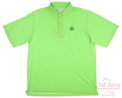 New W/ Logo Mens DONALD ROSS Golf Polo Large L Jasmine Green MSRP $99