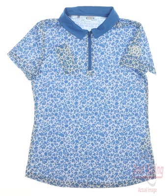 New W/ Logo Womens Under Armour Golf Polo Small S Blue MSRP $65