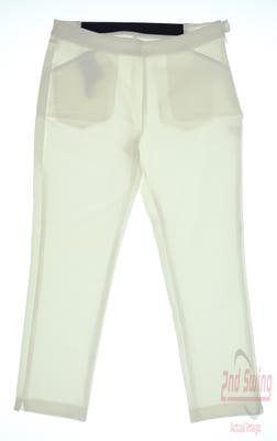 New Womens Peter Millar Pants 12 White MSRP $130