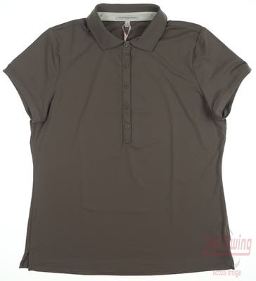 New Womens Fairway & Greene Polo Large L Brown MSRP $100