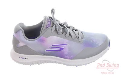 New Womens Golf Shoe Skechers Go Golf Max Splash 7.5 Grey/White/Purple MSRP $80 123068/GYPR