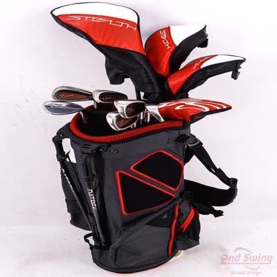 Complete Set of Men's Cobra Adams Nike Titleist Odyssey Golf Clubs + Datrek Stand Bag - Right Hand Regular Flex Steel Shafts