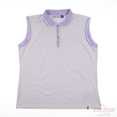 New Womens KJUS Sleeveless Polo Large L Purple MSRP $119
