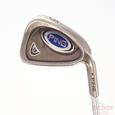 Ping i5 Single Iron 5 Iron Stock Steel Shaft Steel Stiff Right Handed Red dot 38.25in