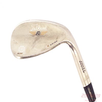 Titleist Vokey SM5 Gold Nickel Wedge Lob LW 58° 11 Deg Bounce K Grind True Temper Dynamic Gold Steel Stiff Right Handed 35.25in