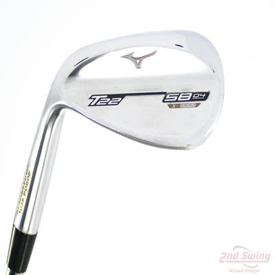 Mizuno T22 Satin Chrome Wedge Lob LW 58° 4 Deg Bounce X Grind Dynamic Gold Tour Issue S400 Steel Stiff Left Handed 35.5in