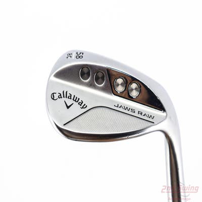Callaway Jaws Raw Chrome Wedge Lob LW 58° 8 Deg Bounce C Grind Dynamic Gold Spinner TI 115 Steel Wedge Flex Right Handed 35.0in