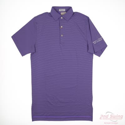 New W/ Logo Mens Peter Millar Polo X-Large XL Purple MSRP $100