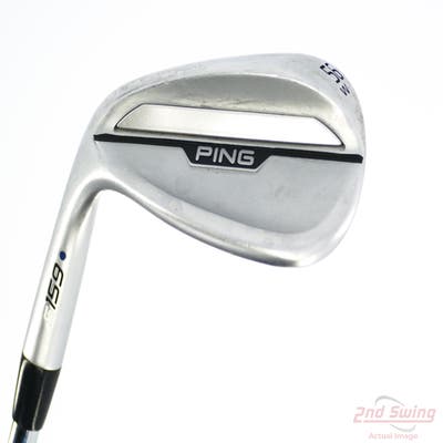 Ping s159 Chrome Wedge Sand SW 56° 14 Deg Bounce W Grind FST KBS Tour 120 Steel Stiff Left Handed Blue Dot 35.0in