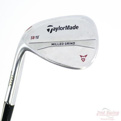 TaylorMade Milled Grind Satin Chrome Wedge Lob LW 60° 10 Deg Bounce SB True Temper Dynamic Gold Steel Wedge Flex Left Handed 35.0in