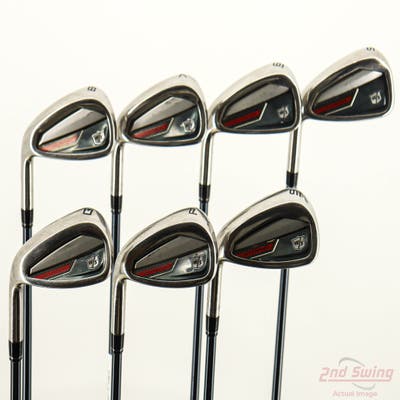 Wilson Staff Dynapwr Iron Set 5-PW GW UST Recoil Dart HB 65 IP Blue Graphite Senior Left Handed +1/2"
