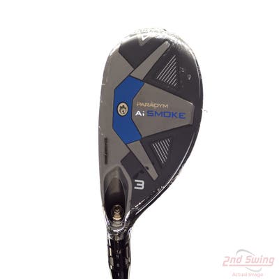 Mint Callaway Paradym Ai Smoke Hybrid 3 Hybrid 18° Mitsubishi Tensei AV Blue 75 Graphite Stiff Left Handed 40.5in