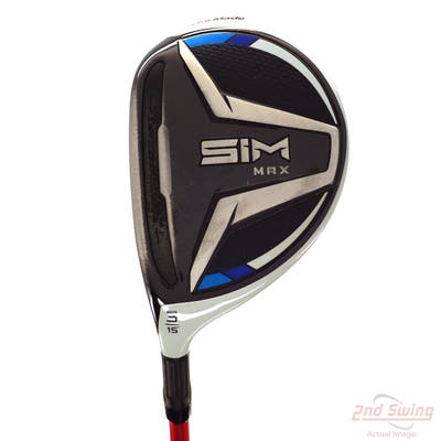 TaylorMade SIM MAX Fairway Wood 3 Wood 3W 15° Fujikura Ventus Red 5 Graphite Stiff Left Handed 44.0in