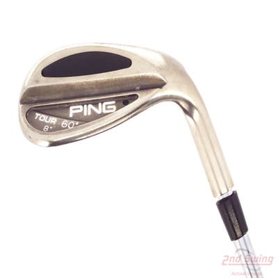 Ping Tour Black Nickel Wedge Lob LW 60° 8 Deg Bounce Stock Steel Shaft Steel Wedge Flex Right Handed Black Dot 35.25in