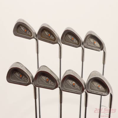 Ping Eye 2 + Iron Set 3-PW Ping KT-M Steel Stiff Right Handed Orange Dot -3/4"
