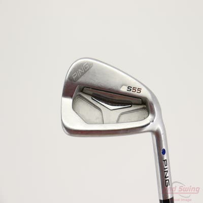 Ping S55 Single Iron 6 Iron KBS Tour C-Taper 125 Steel Stiff+ Right Handed Blue Dot 37.5in