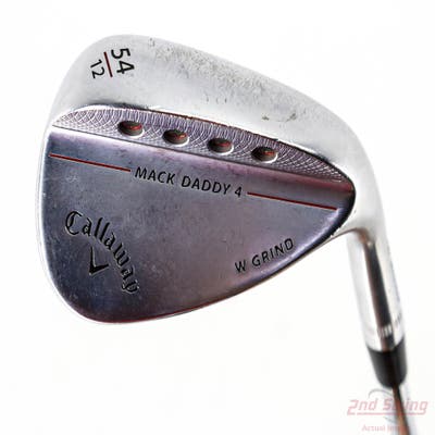 Callaway Mack Daddy 4 Chrome Wedge Sand SW 54° 12 Deg Bounce W Grind Dynamic Gold Tour Issue S200 Steel Stiff Right Handed 35.25in