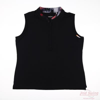 New Womens Swing Control Sleeveless Large L Black MSRP $80