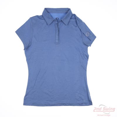 New W/ Logo Womens Anderson Ord Polo Medium M Blue MSRP $90