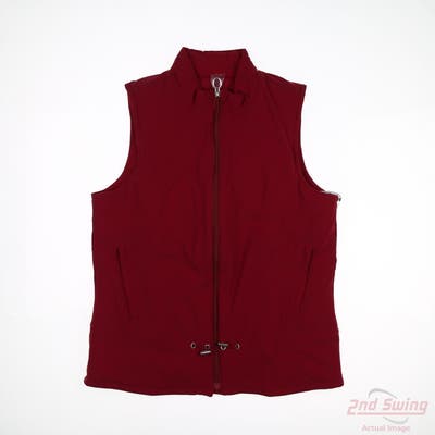 New Kinona Womens Golf Vest Vest Large L Maroon Solid MSRP $90