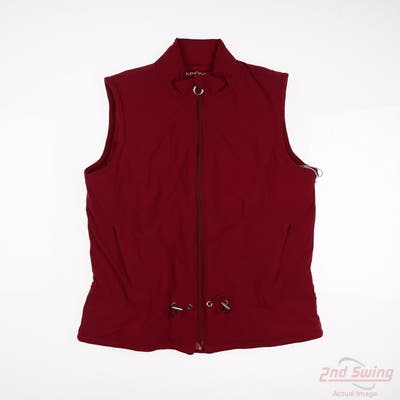 New Kinona Womens Golf Vest Vest X-Large XL Maroon Solid MSRP $90