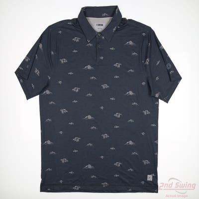 New W/ Logo Mens LinkSoul Polo X-Large XL Blue MSRP $98