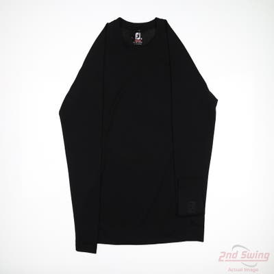 New Mens Footjoy Long Sleeve Medium M Black MSRP $80