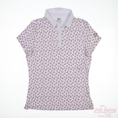 New W/ Logo Womens Anderson Ord Polo Large L White MSRP $90