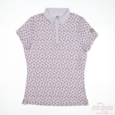 New W/ Logo Womens Anderson Ord Polo Medium M White MSRP $90