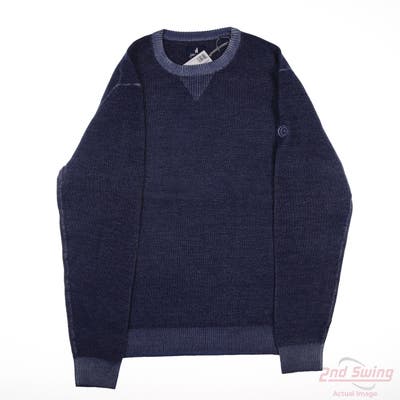 New W/ Logo Mens Johnnie-O Sweater Small S Blue MSRP $198