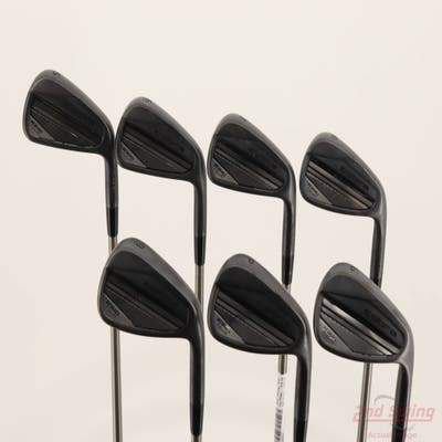 Cobra 2025 King Tour Black Iron Set 5-PW GW Aerotech SteelFiber i110cw Graphite Regular Right Handed -1 Degrees Flat STD
