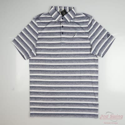 New W/ Logo Mens Adidas Polo Medium M Multi MSRP $67