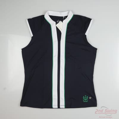New W/ Logo Womens Nivo Sport Sleeveless Medium M Navy Blue MSRP $80