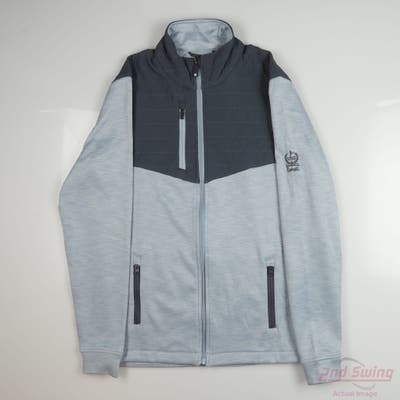 New W/ Logo Mens Footjoy Full Zip Small S Blue MSRP $185