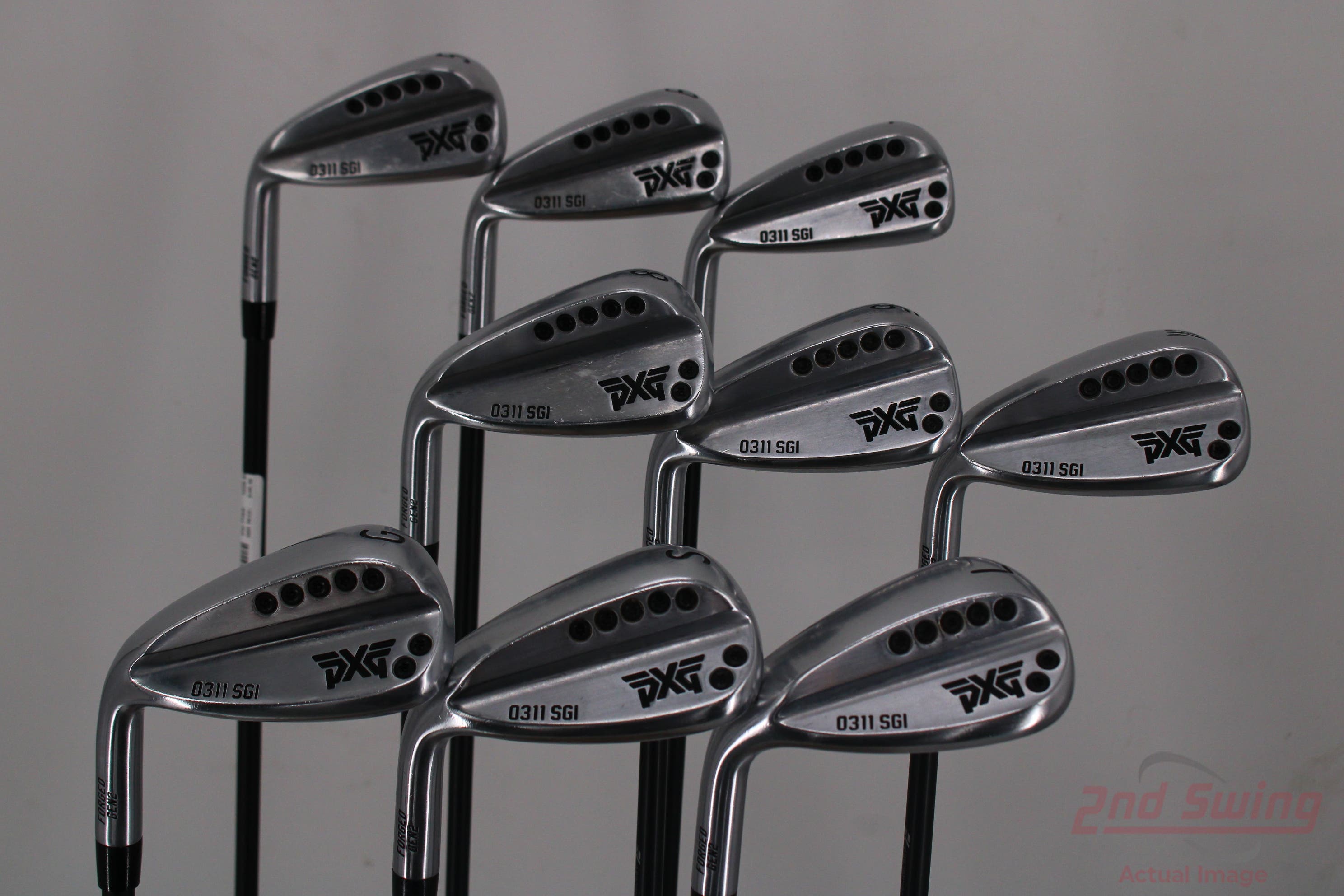 PXG 0311 SGI GEN2 Chrome Iron Set 5-LW Mitsubishi MMT 60 Graphite Senior Left Handed 38.25in