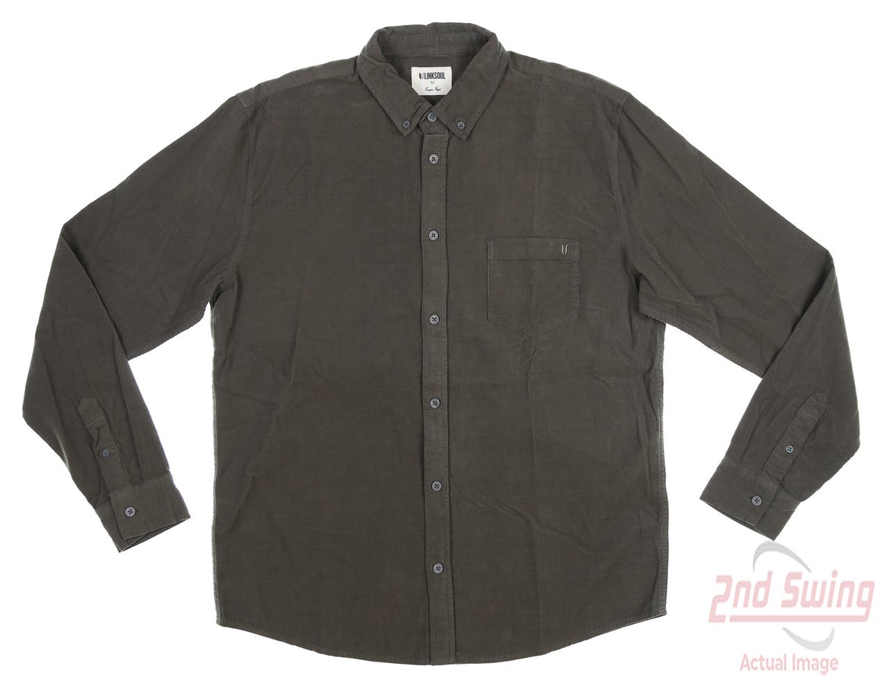 New Mens LinkSoul Pinwale Corduroy Button Up XX-Large XXL Sycamore MSRP $98