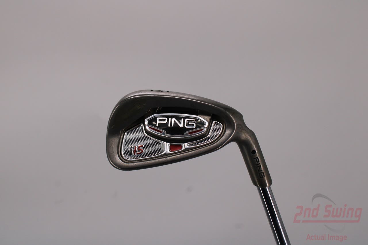 Ping i15 Single Iron 8 Iron Ping AWT Steel Stiff Right Handed Black Dot 36.5in