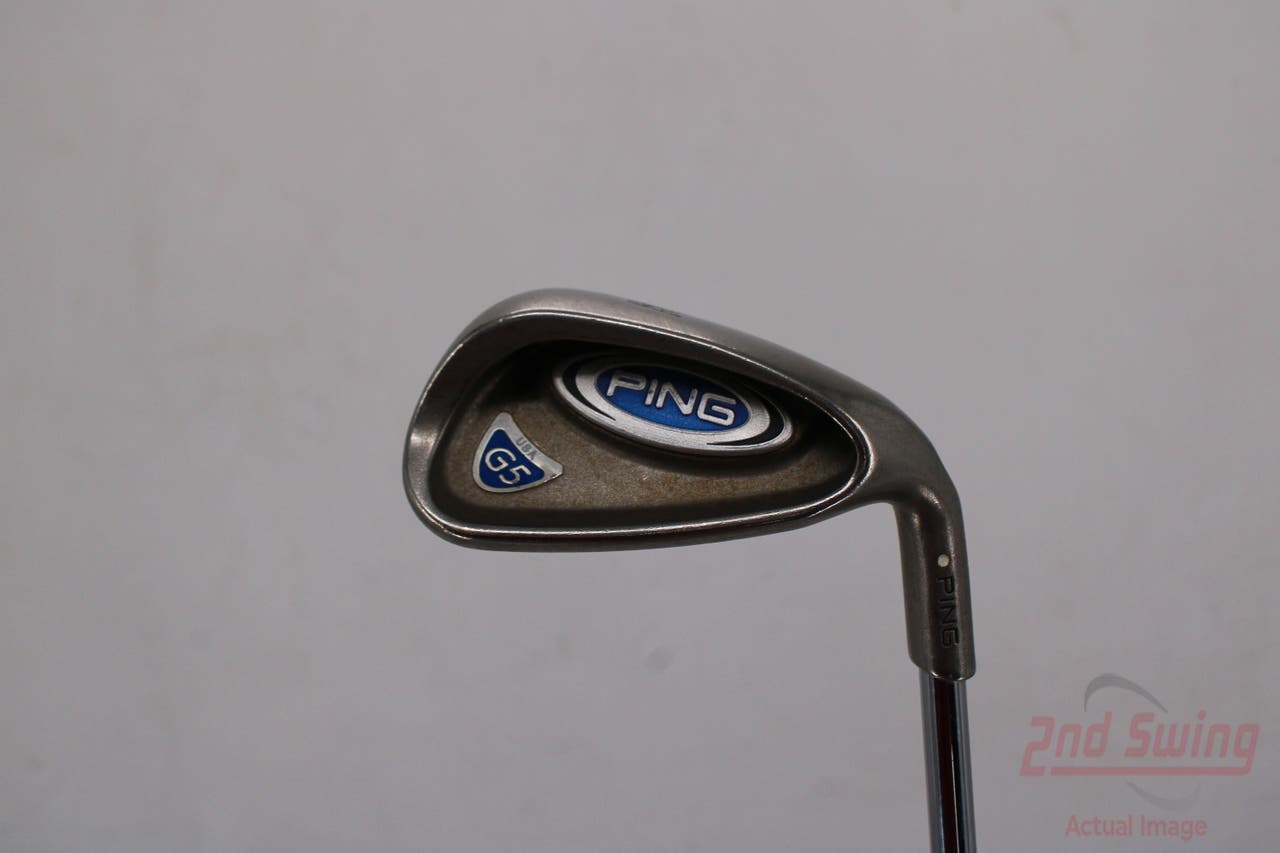 Ping G5 Single Iron Pitching Wedge PW Stock Steel Shaft Steel Regular Right Handed White Dot 36.5in